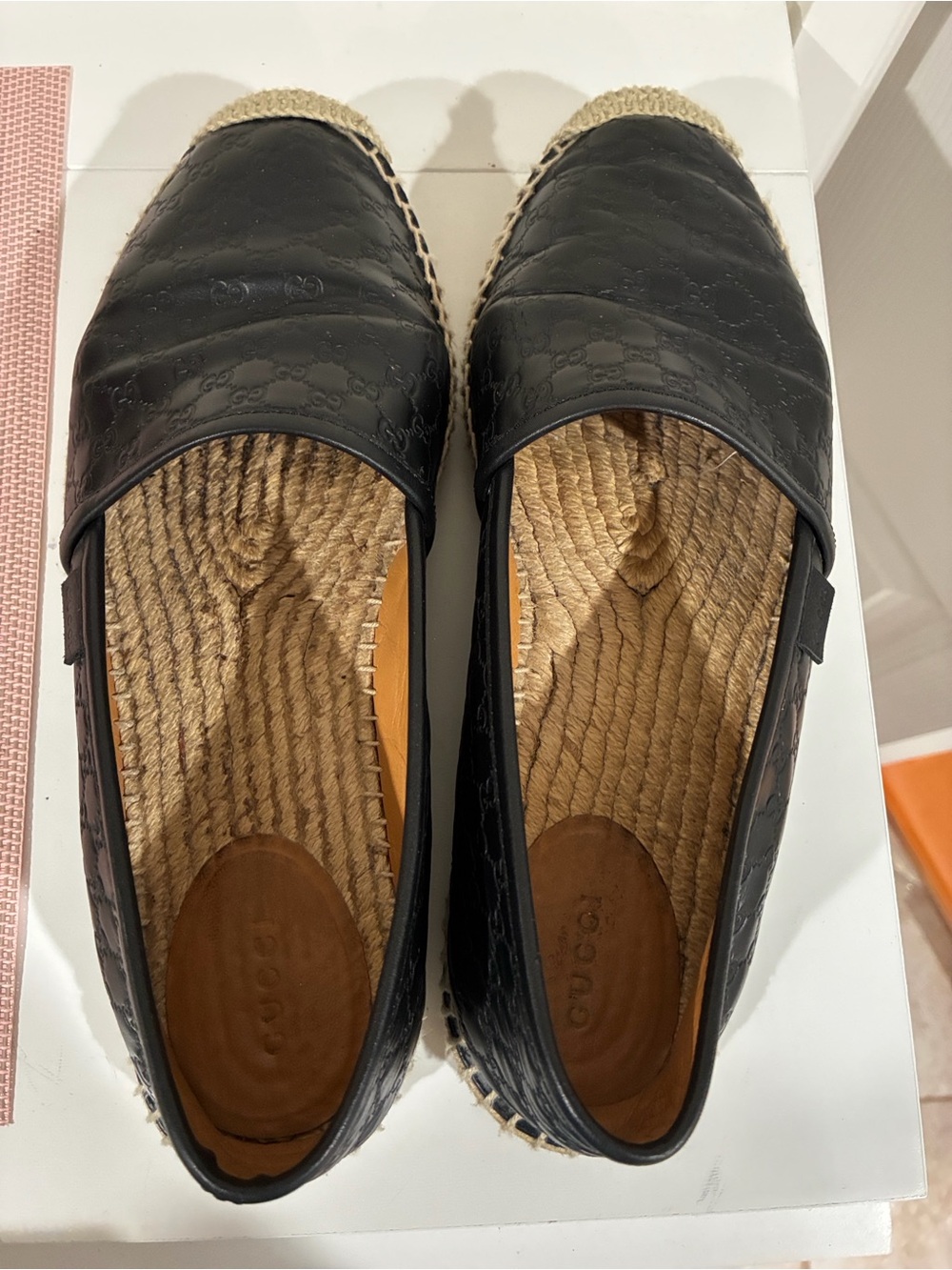 Gucci Black Leather GG Espadrilles - Picture 3 of 9